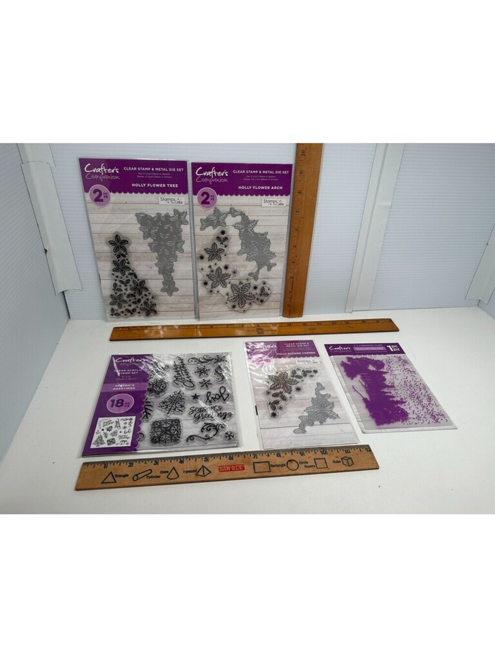 Christmas Metal Dies Stamps Crafters Companion Holiday Embossing Folder Tree